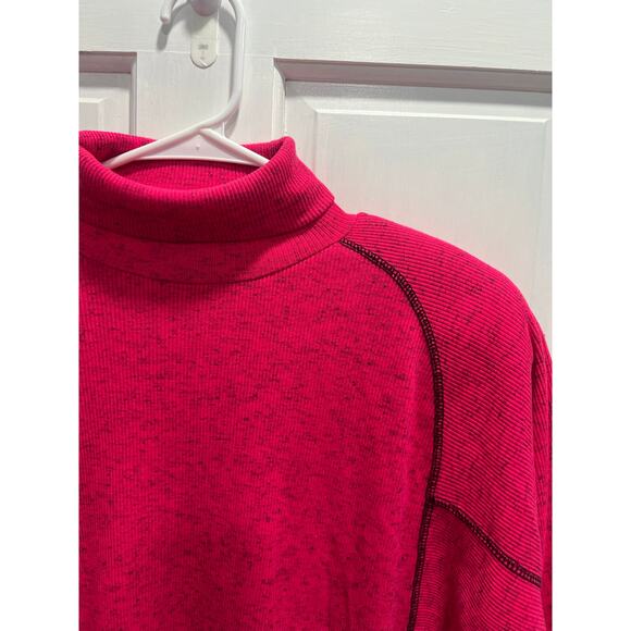 OBERMEYER Vintage Sport Shoulder Pads Hot Pink Turtleneck SIZE SMALL Pre Loved - Picture 2 of 6